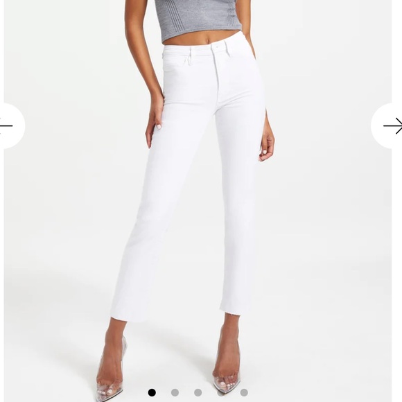 Good American Denim - Good American GOOD STRAIGHT RAW HEM white